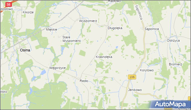 mapa Krasnołęka, Krasnołęka na mapie Targeo