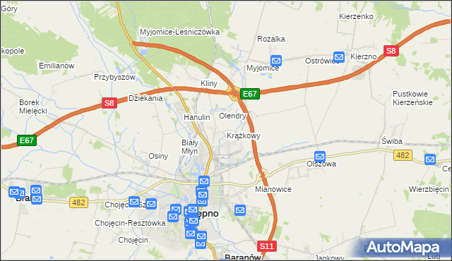 mapa Krążkowy, Krążkowy na mapie Targeo