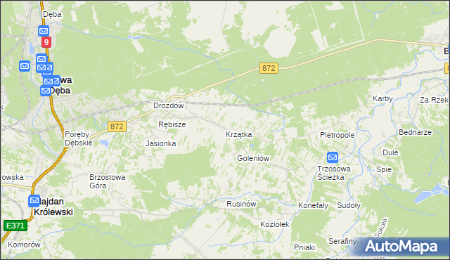 mapa Krzątka, Krzątka na mapie Targeo