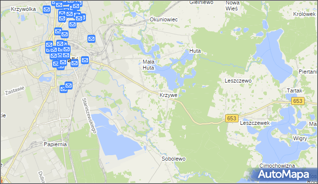 mapa Krzywe gmina Suwałki, Krzywe gmina Suwałki na mapie Targeo