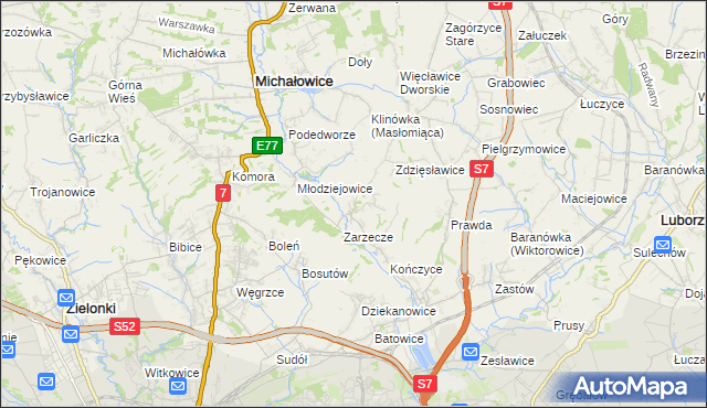 mapa Książniczki, Książniczki na mapie Targeo