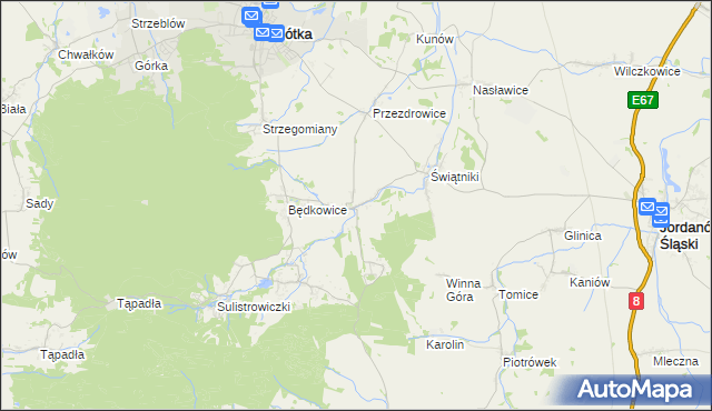 mapa Księginice Małe, Księginice Małe na mapie Targeo