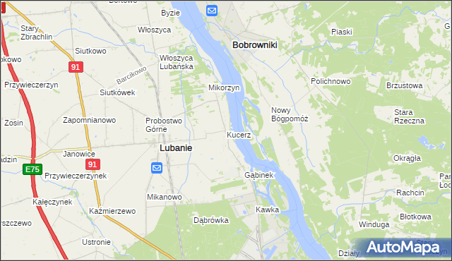 mapa Kucerz, Kucerz na mapie Targeo