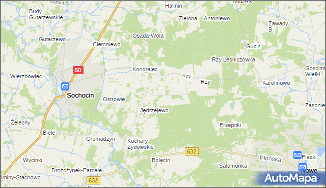 mapa Kuchary Królewskie, Kuchary Królewskie na mapie Targeo