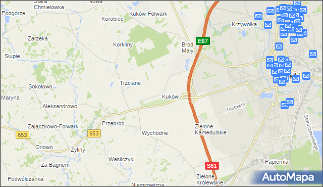 mapa Kuków gmina Suwałki, Kuków gmina Suwałki na mapie Targeo