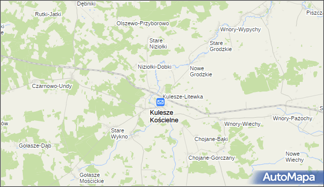 mapa Kulesze-Litewka, Kulesze-Litewka na mapie Targeo