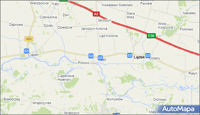 mapa Ląd, Ląd na mapie Targeo