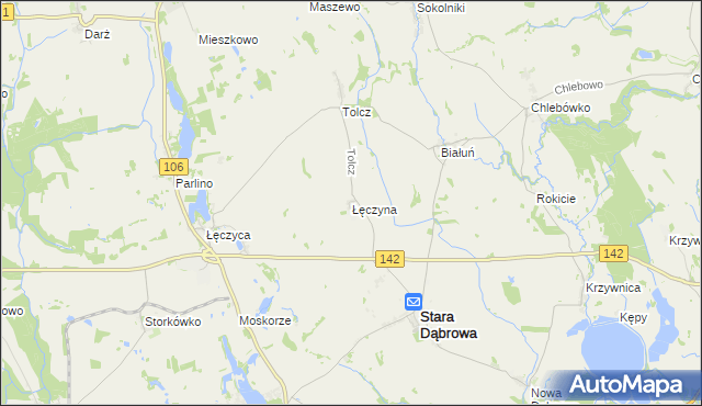 mapa Łęczyna, Łęczyna na mapie Targeo