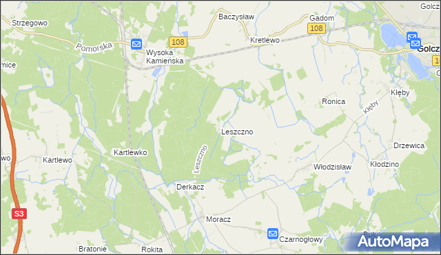 mapa Leszczno, Leszczno na mapie Targeo