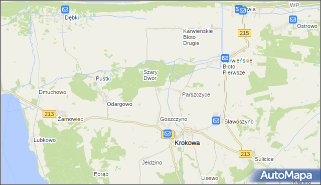 mapa Łętowice gmina Krokowa, Łętowice gmina Krokowa na mapie Targeo