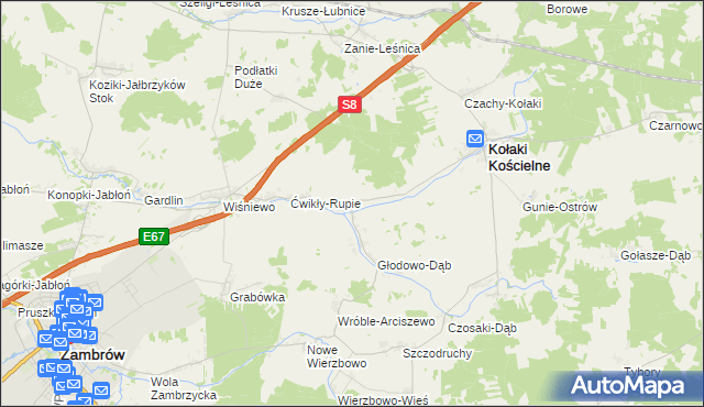 mapa Łętowo-Dąb, Łętowo-Dąb na mapie Targeo