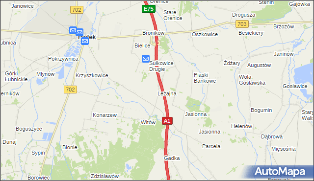 mapa Leżajna, Leżajna na mapie Targeo