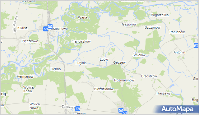 mapa Lgów, Lgów na mapie Targeo