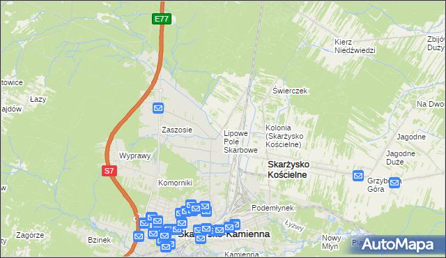 mapa Lipowe Pole Skarbowe, Lipowe Pole Skarbowe na mapie Targeo