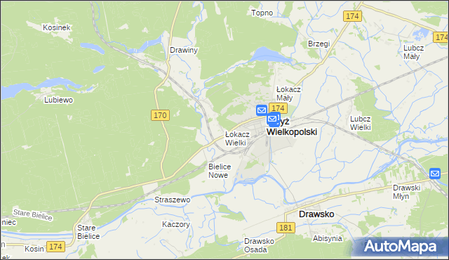 mapa Łokacz Wielki, Łokacz Wielki na mapie Targeo