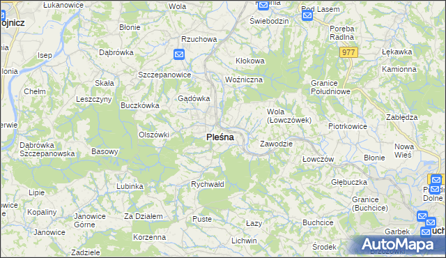 mapa Łowczówek, Łowczówek na mapie Targeo