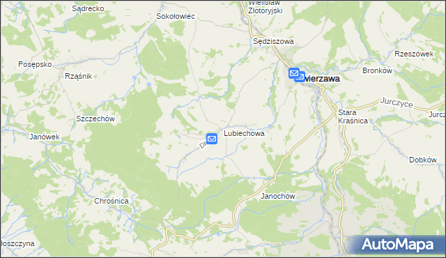 mapa Lubiechowa, Lubiechowa na mapie Targeo