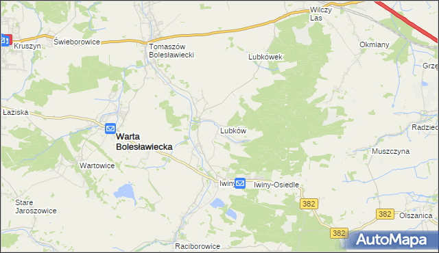 mapa Lubków, Lubków na mapie Targeo