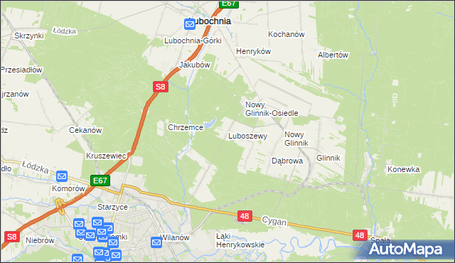 mapa Luboszewy, Luboszewy na mapie Targeo