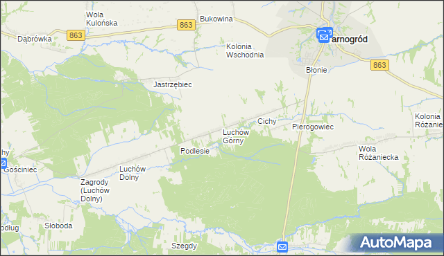 mapa Luchów Górny, Luchów Górny na mapie Targeo