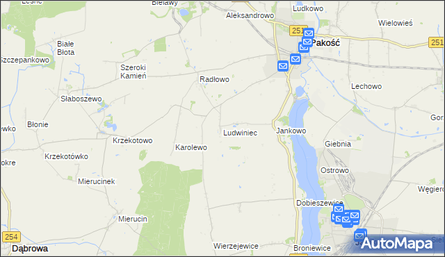 mapa Ludwiniec, Ludwiniec na mapie Targeo