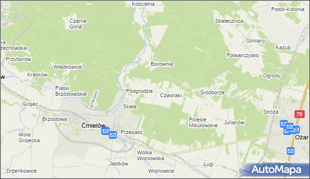 mapa Łysowody, Łysowody na mapie Targeo