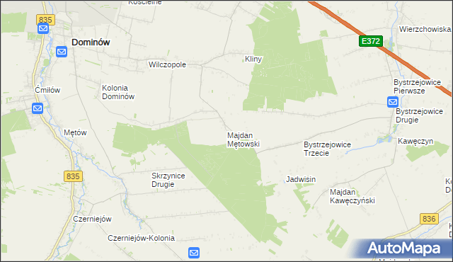 mapa Majdan Mętowski, Majdan Mętowski na mapie Targeo