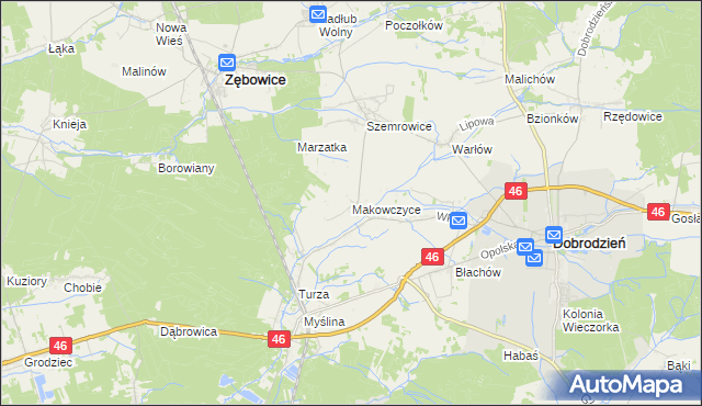 mapa Makowczyce, Makowczyce na mapie Targeo