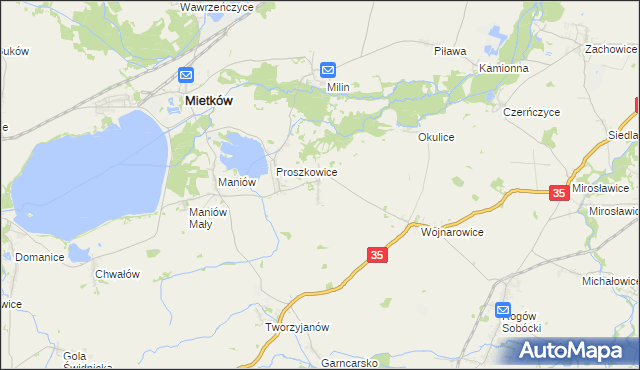 mapa Maniów Wielki, Maniów Wielki na mapie Targeo