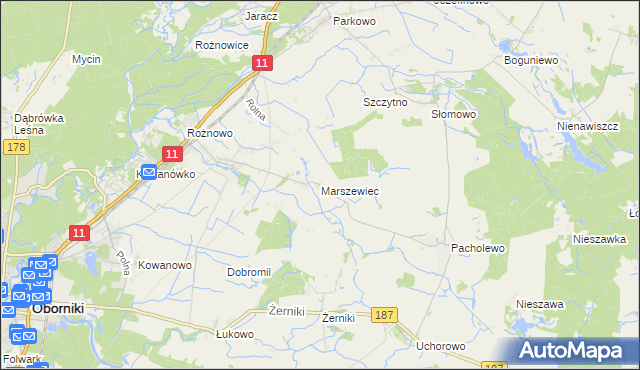 mapa Marszewiec, Marszewiec na mapie Targeo