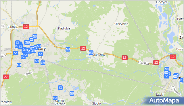 mapa Marszów, Marszów na mapie Targeo