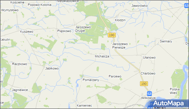 mapa Michalcza, Michalcza na mapie Targeo