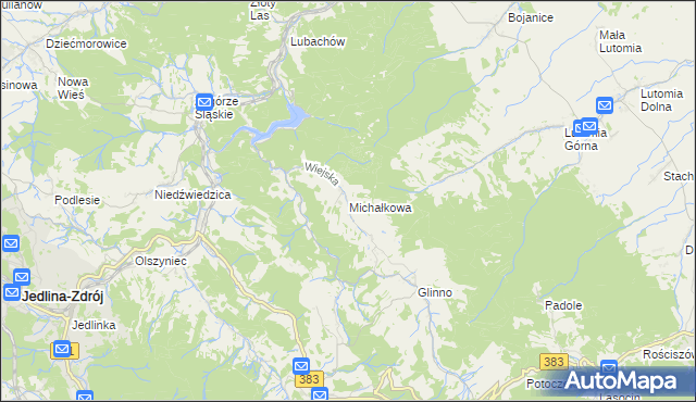 mapa Michałkowa, Michałkowa na mapie Targeo