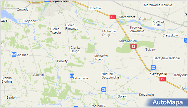 mapa Michałów Trzeci, Michałów Trzeci na mapie Targeo