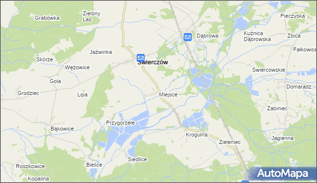 mapa Miejsce gmina Świerczów, Miejsce gmina Świerczów na mapie Targeo
