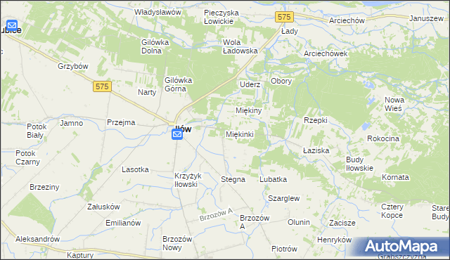 mapa Miękinki, Miękinki na mapie Targeo