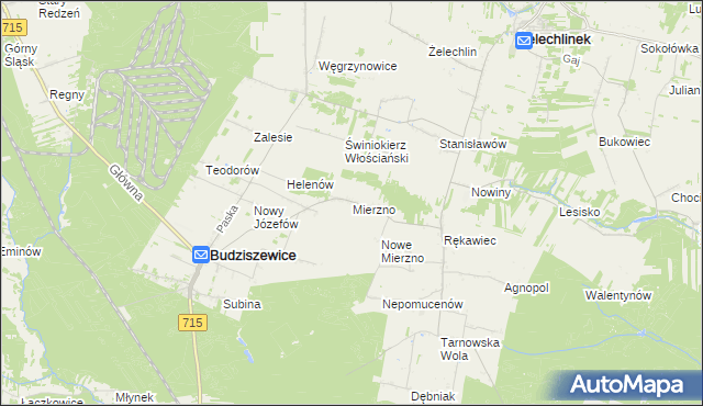 mapa Mierzno, Mierzno na mapie Targeo