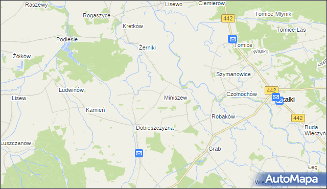 mapa Miniszew, Miniszew na mapie Targeo