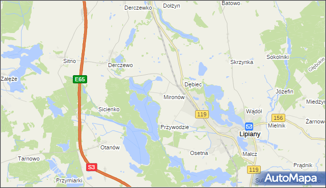 mapa Mironów, Mironów na mapie Targeo