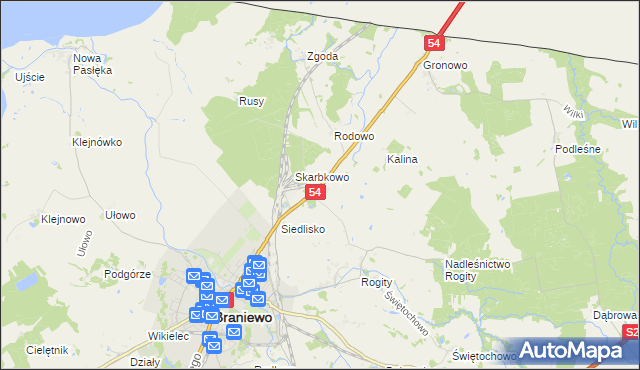 mapa Młoteczno, Młoteczno na mapie Targeo