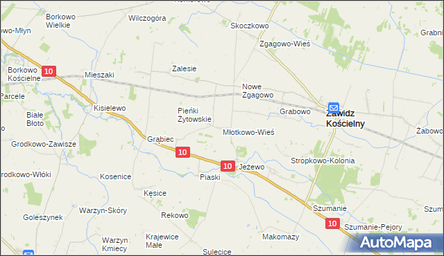 mapa Młotkowo-Wieś, Młotkowo-Wieś na mapie Targeo