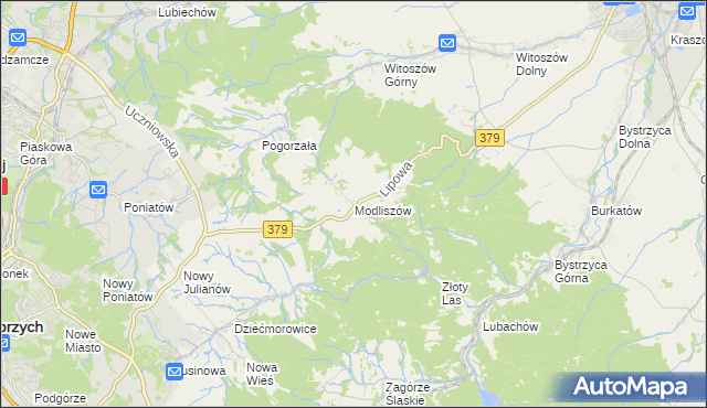 mapa Modliszów, Modliszów na mapie Targeo