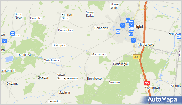 mapa Morownica, Morownica na mapie Targeo