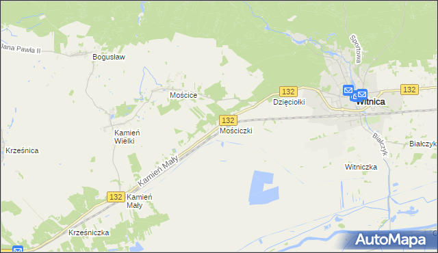 mapa Mościczki, Mościczki na mapie Targeo