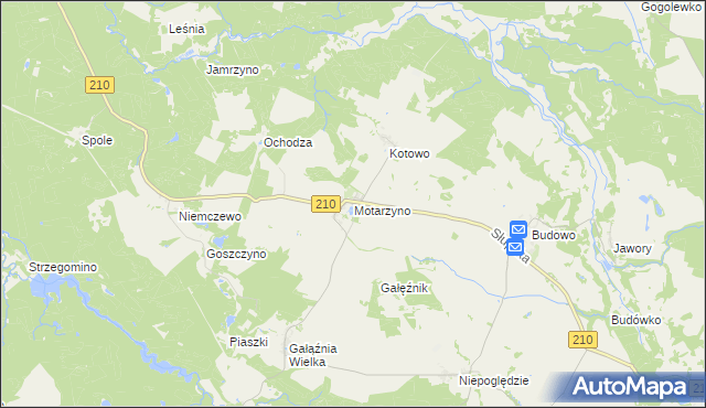 mapa Motarzyno, Motarzyno na mapie Targeo