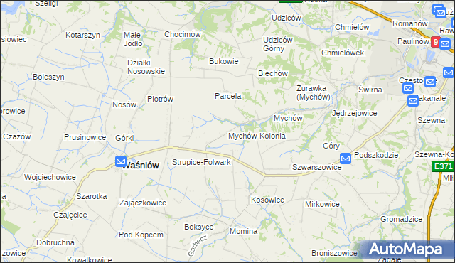 mapa Mychów-Kolonia, Mychów-Kolonia na mapie Targeo