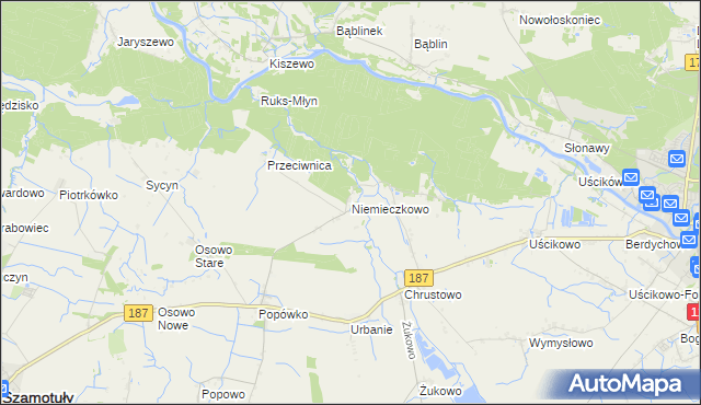 mapa Niemieczkowo, Niemieczkowo na mapie Targeo