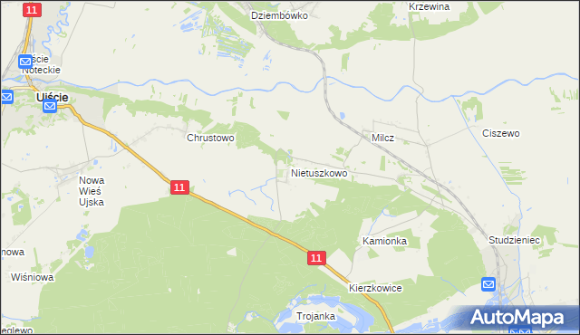 mapa Nietuszkowo, Nietuszkowo na mapie Targeo