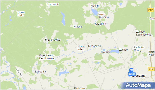 mapa Nowa Wieś gmina Przechlewo, Nowa Wieś gmina Przechlewo na mapie Targeo