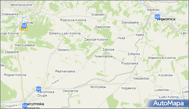 mapa Noworąblów, Noworąblów na mapie Targeo